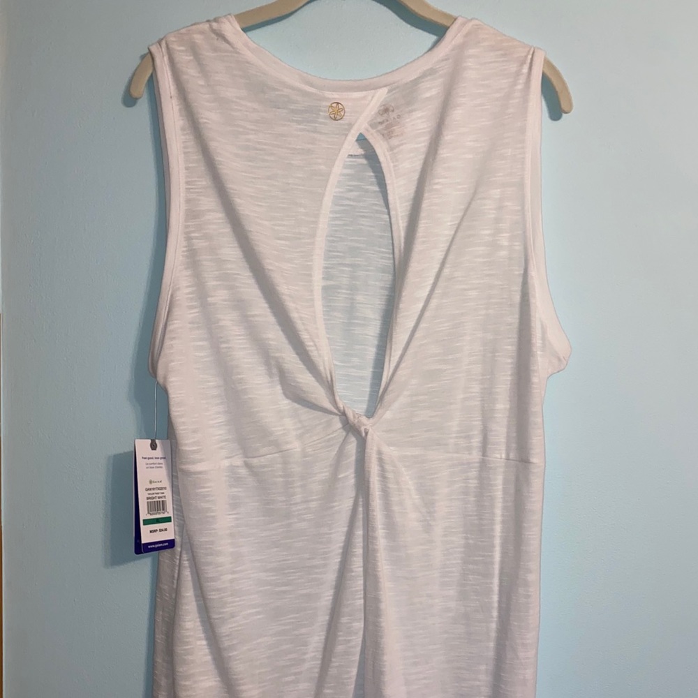 gaiam open back tank top